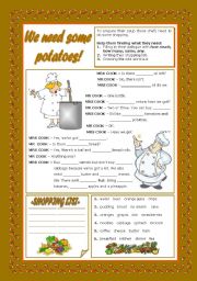 English Worksheet: WE NEED SOME POTATOES!