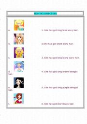 English worksheet: hair styles