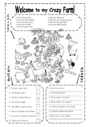 English Worksheet: FARM ANIMALS - B&W