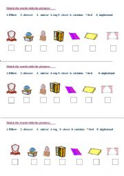 English Worksheet: worksheet my room