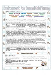 English Worksheet: ENVIRONMENT (2/2)  Polar Bears and Global Warming   Reading + Activities with Answer Key - Upper Elementary/Lower Intermediate