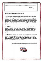 English Worksheet: CAR ACCIDENT