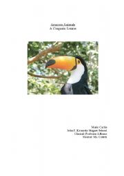 English worksheet: Amazon Animals: A Cinquain Lesson 