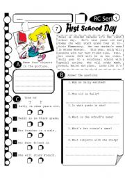 RC Series 07 - First School Day (Fully Editable + Answer Key)