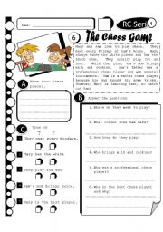 English Worksheet: RC Series 06 - The Chess Game (Fully Editable + Answer Key)