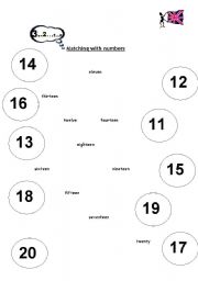 English worksheet: Numbers matching