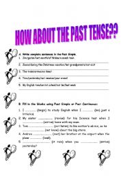 English Worksheet: How about the Past tense?