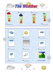 English Worksheet: THE WEATHER (2/6)