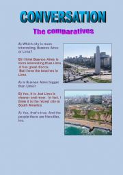 English worksheet: the comparatives