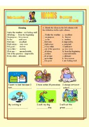 English Worksheet: Idioms