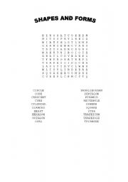 English Worksheet: Shapes and Forms