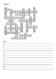 English Worksheet: Human Characters - Crossword