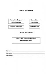 English Worksheet: Test