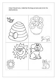 English Worksheet: Colour the pictures