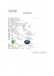 English worksheet: general revision