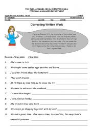 English Worksheet: Learning how to correct compositions