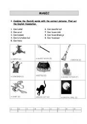 English worksheet: MAGIC  / WITCHCRAFT