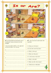 English Worksheet: To be + Prepositions of place