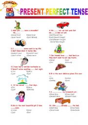 English Worksheet: present perfect tense