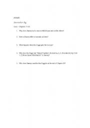 English worksheet: Interstellar Pig quiz chapters 17-20