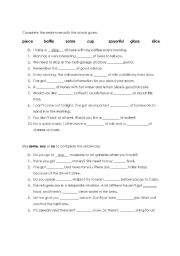 English Worksheet: Any or some