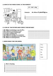 English Worksheet: present continous