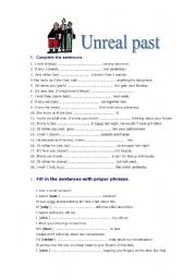 English Worksheet: Unreal past