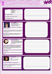 English Worksheet: How to write a biography