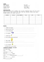 English Worksheet: exercises for Happy Street 1 (units 1-5)