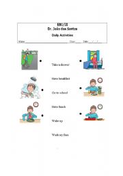 English Worksheet: Daily Activities