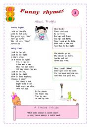 English Worksheet: Rhymes for kids