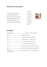 English Worksheet: Question tags