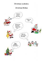 English Worksheet: Christmas wishes!