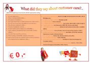 English Worksheet: Customer Care (with answers)