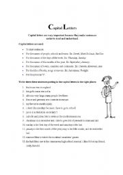 English worksheet: Capital letters