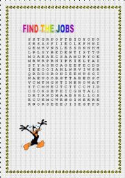 English Worksheet: Find the jobs