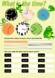 English Worksheet: TELLING THE TIME