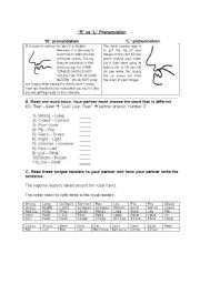 r/l pronunciation activity sheet