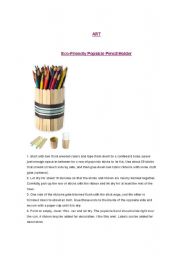 English Worksheet: Popsicle Stick Art