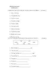 English Worksheet: ADJECTIVES