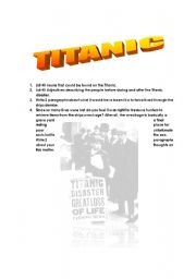 English Worksheet: Titanic writing assignment  