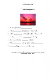 English worksheet: vocabulary