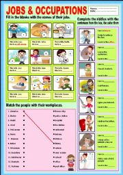 English Worksheet: Jobs and Occupations