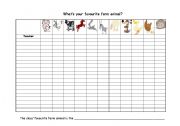 English worksheet: Whats your favourite farm animal?