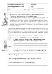 English Worksheet: Chaga and the Chocolate factory