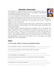 English Worksheet: Test : Globalization