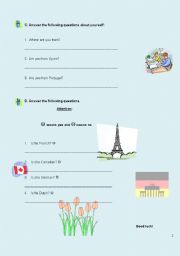 English worksheet: Countries and Nationalities part  2