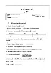 English Worksheet:  family relationship, housechores and pocket money