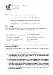 English Worksheet: Movie-conversation about money with an episode of 