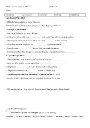 English worksheet: 16 year old students final test